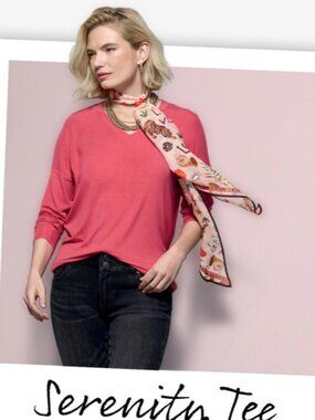 NWT | Cabi 4564 Serenity Tee Cardinal